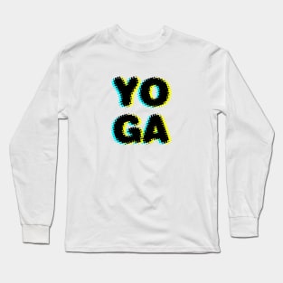 Yoga Halftone Black Long Sleeve T-Shirt